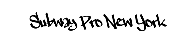 Subway Pro New York font preview