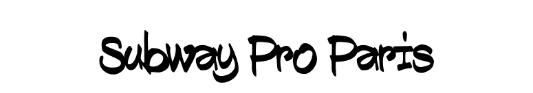 Subway Pro Paris font preview