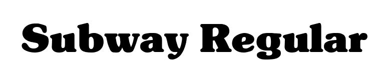 Subway Regular font preview