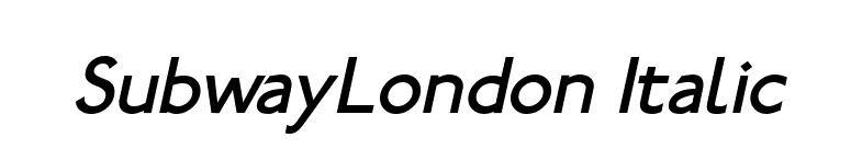 SubwayLondon Italic font preview