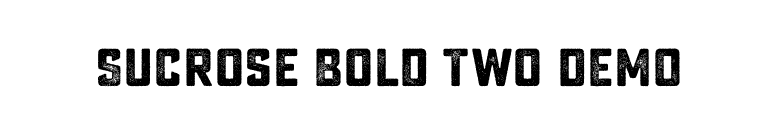 Sucrose Bold Two DEMO font preview