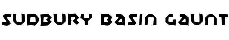 Sudbury Basin Gaunt font preview