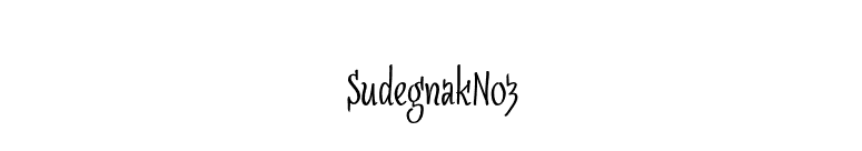 SudegnakNo3 font preview