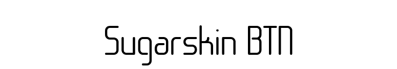 Sugarskin BTN font preview