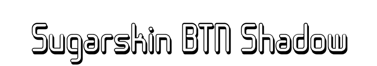 Sugarskin BTN Shadow font preview