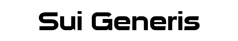 Sui Generis font preview