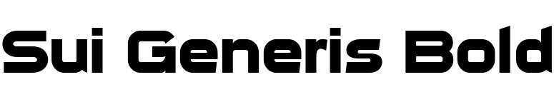 Sui Generis Bold font preview