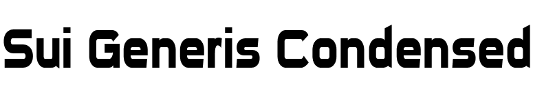 Sui Generis Condensed font preview
