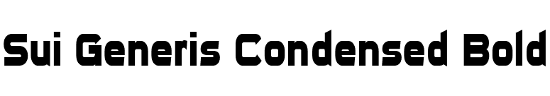 Sui Generis Condensed Bold font preview