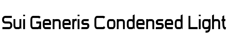 Sui Generis Condensed Light font preview