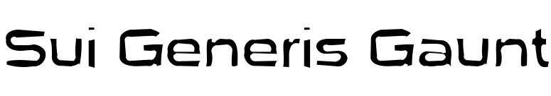Sui Generis Gaunt font preview