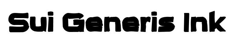 Sui Generis Ink font preview