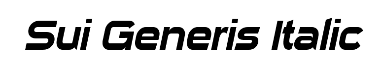 Sui Generis Italic font preview