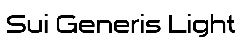 Sui Generis Light font preview