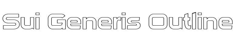 Sui Generis Outline font preview