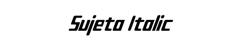 Sujeta Italic font preview