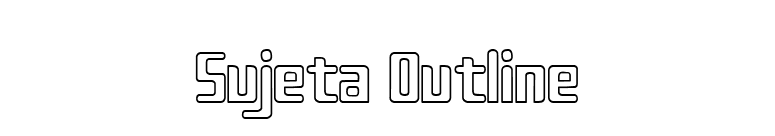 Sujeta Outline font preview