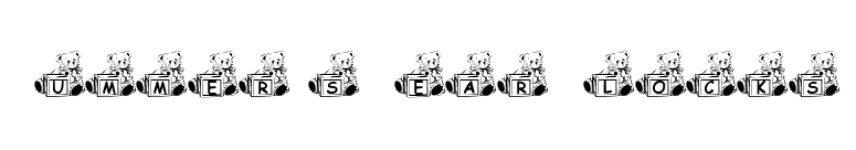 Summer's Bear Blocks font preview