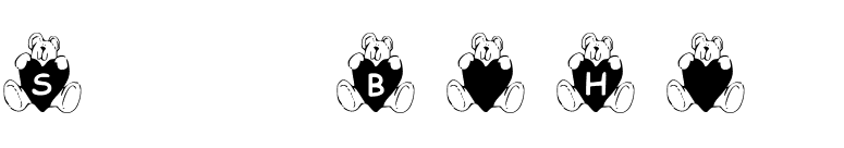 Summer's BearHearts font preview