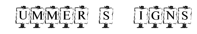Summer's Signs font preview