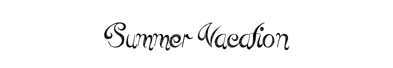 Summer Vacation font preview