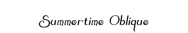 Summertime Oblique font preview