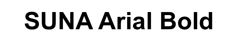 SUNA Arial Bold font preview