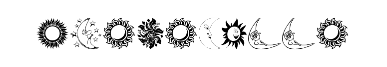 SunandMoon font preview