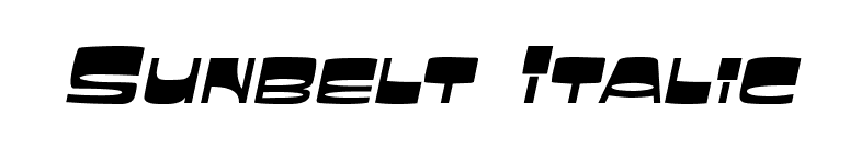 Sunbelt Italic font preview