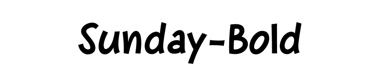 Sunday-Bold font preview
