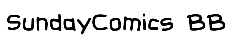 SundayComics BB font preview
