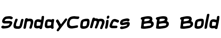 SundayComics BB Bold font preview