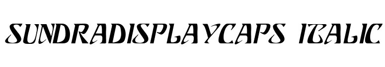 SundraDisplayCaps Italic font preview