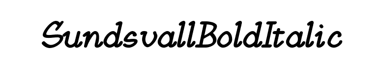 SundsvallBoldItalic font preview