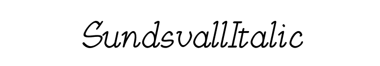SundsvallItalic font preview