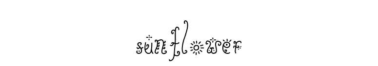 Sunflower font preview