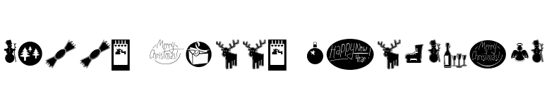 Sunny Merry Christmas font preview