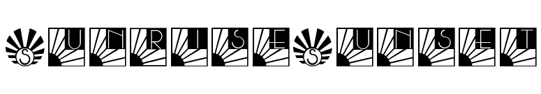 SunriseSunset font preview