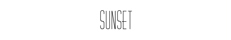 Sunset font preview
