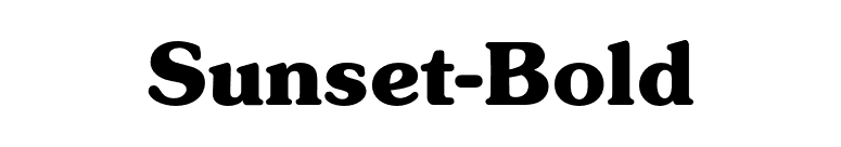 Sunset-Bold font preview