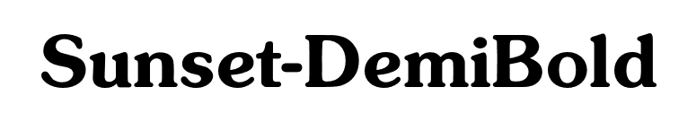 Sunset-DemiBold font preview