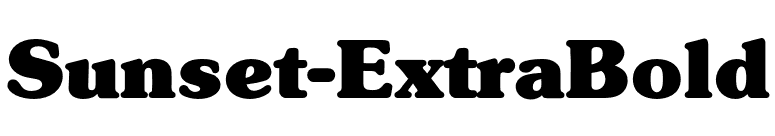 Sunset-ExtraBold font preview