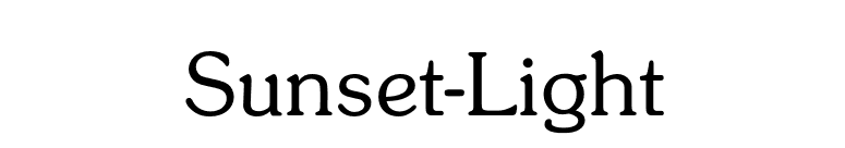 Sunset-Light font preview