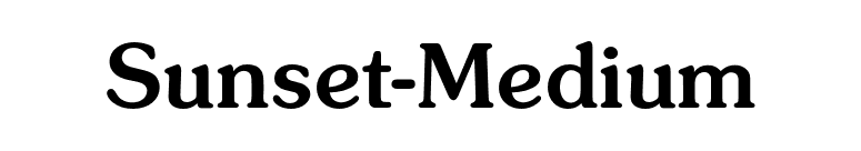 Sunset-Medium font preview