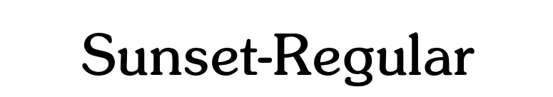 Sunset-Regular font preview