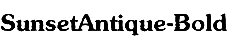 SunsetAntique-Bold font preview