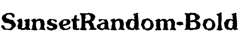 SunsetRandom-Bold font preview