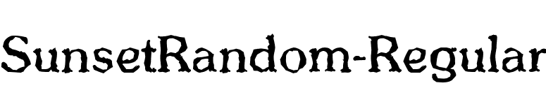 SunsetRandom-Regular font preview