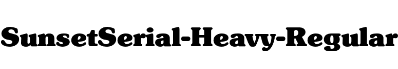SunsetSerial-Heavy-Regular font preview