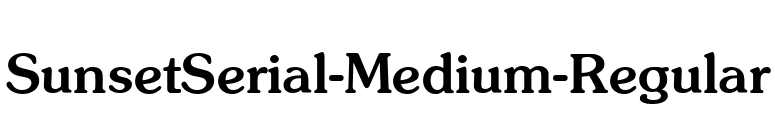 SunsetSerial-Medium-Regular font preview